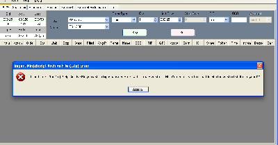 error al intentar importar el archivo