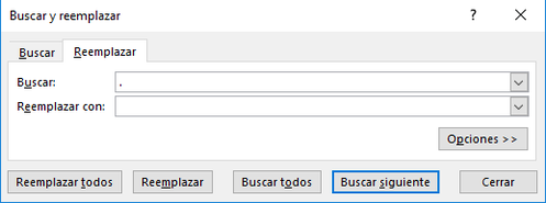 Reemplazar fechas en Excel
