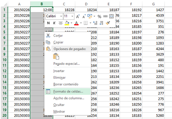 Reemplazar en las horas en Excel