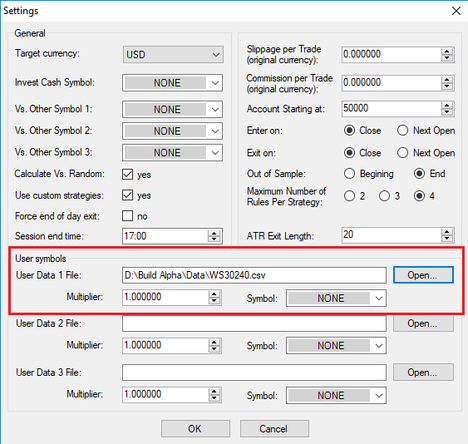Importar CSV en Build Alpha