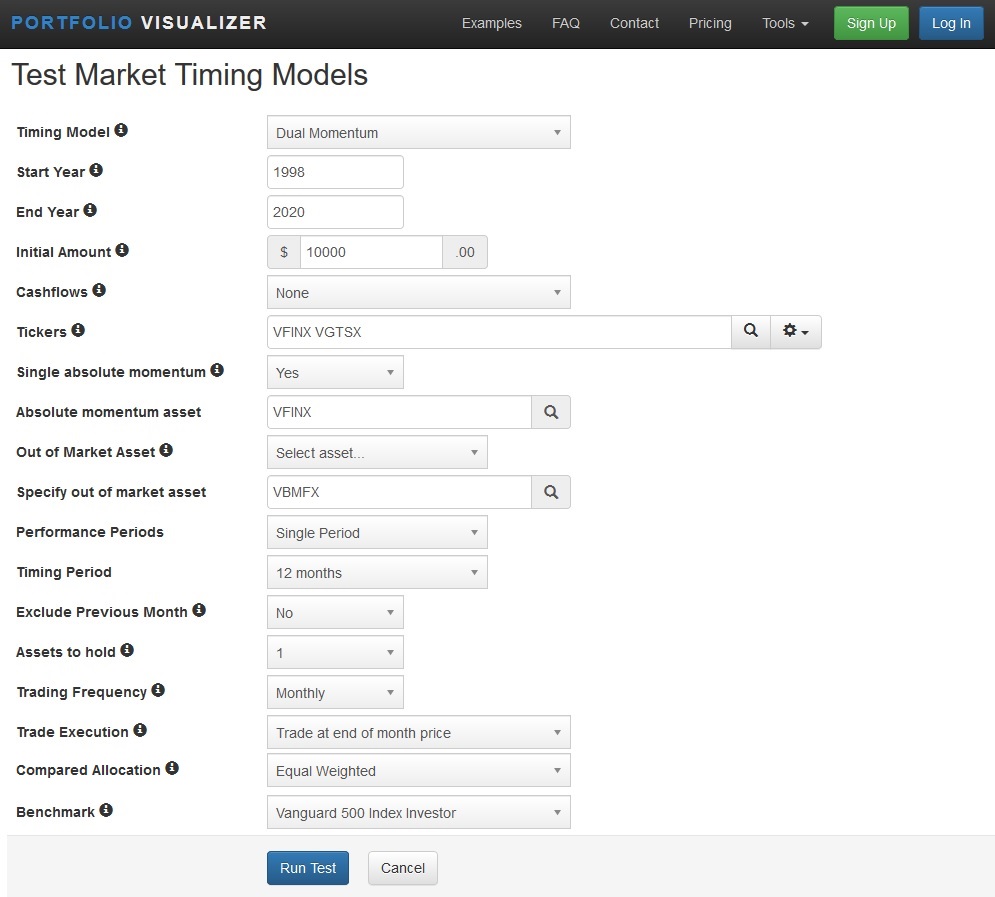 Market Timing Models