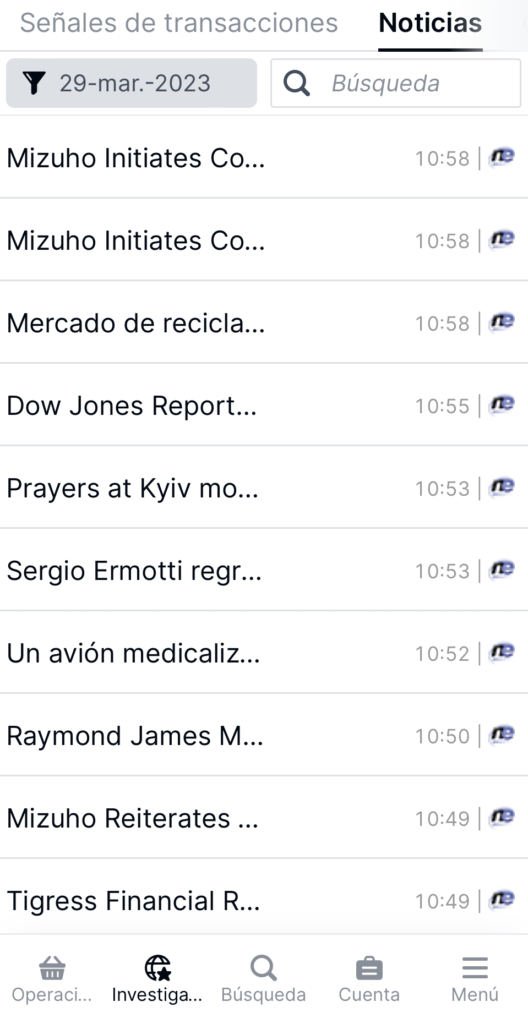 Noticias BisonTrade App