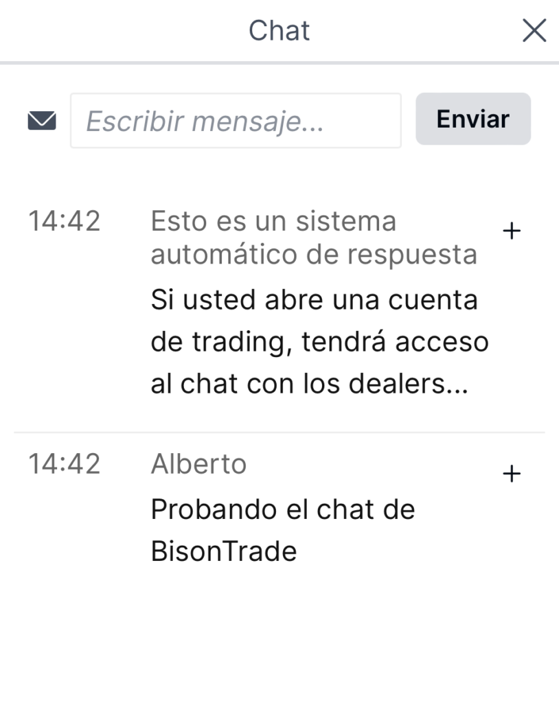 Soporte BisonTrade App