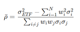 Formula Correlacion Implicita ETF