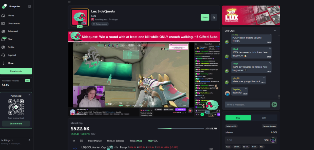 Streaming Pump Fun