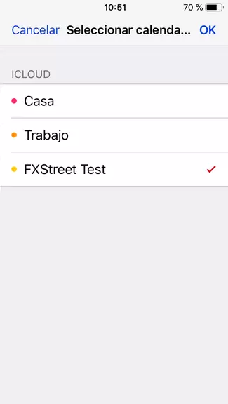 Exportar Calendar FXStreet iPhone
