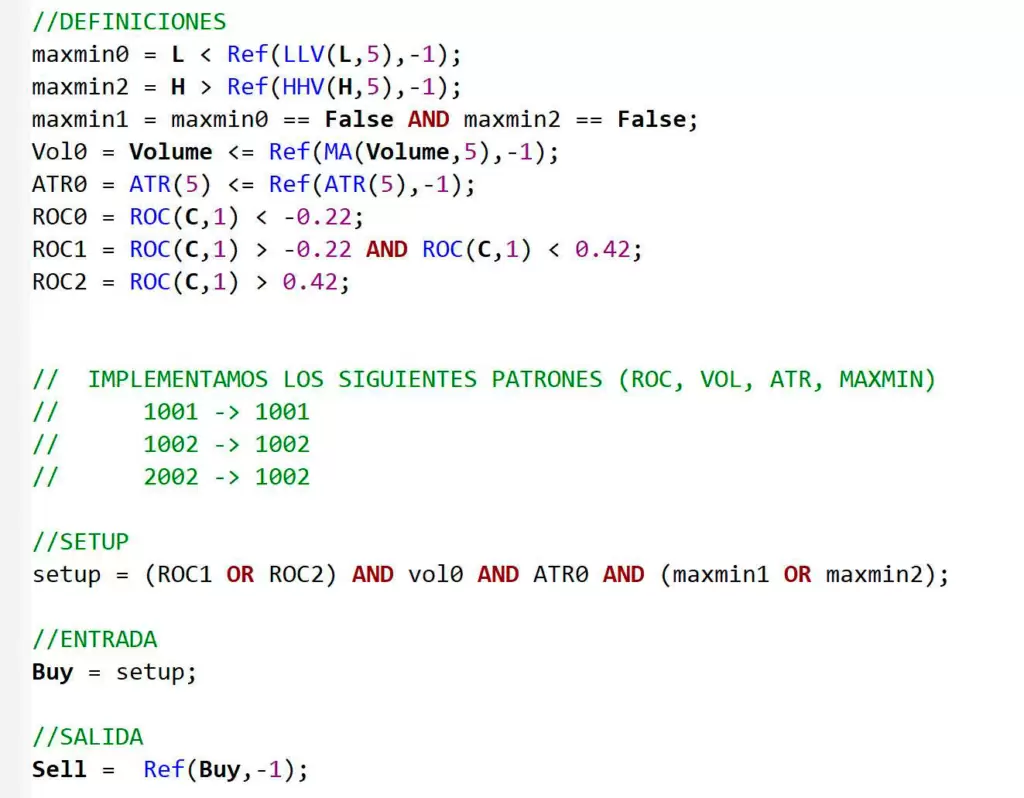 Codigo Sistema Trading Percentiles