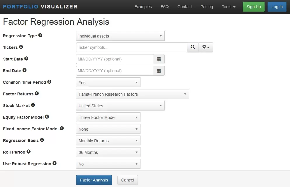 Factor Regression Analysis