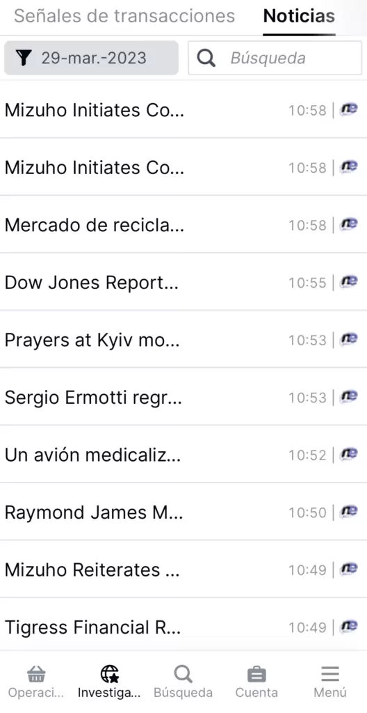 Noticias BisonTrade App