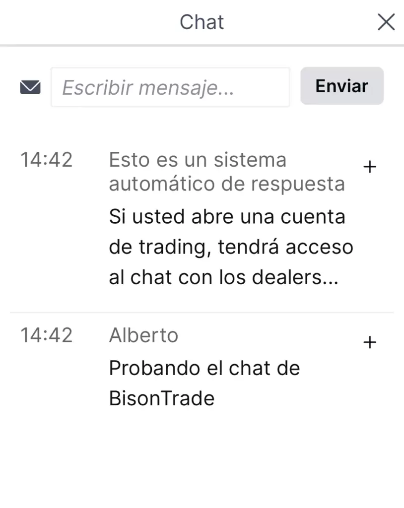 Soporte BisonTrade App