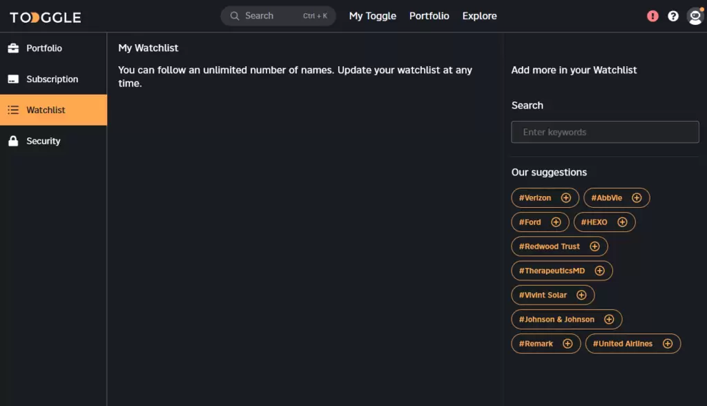 Watchlists