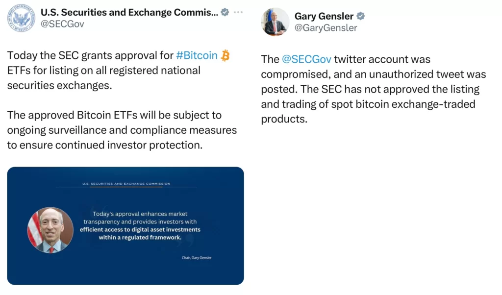 Cuenta de la SEC Hackeada - Bitcoin ETF