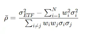 Formula Correlacion Implicita ETF
