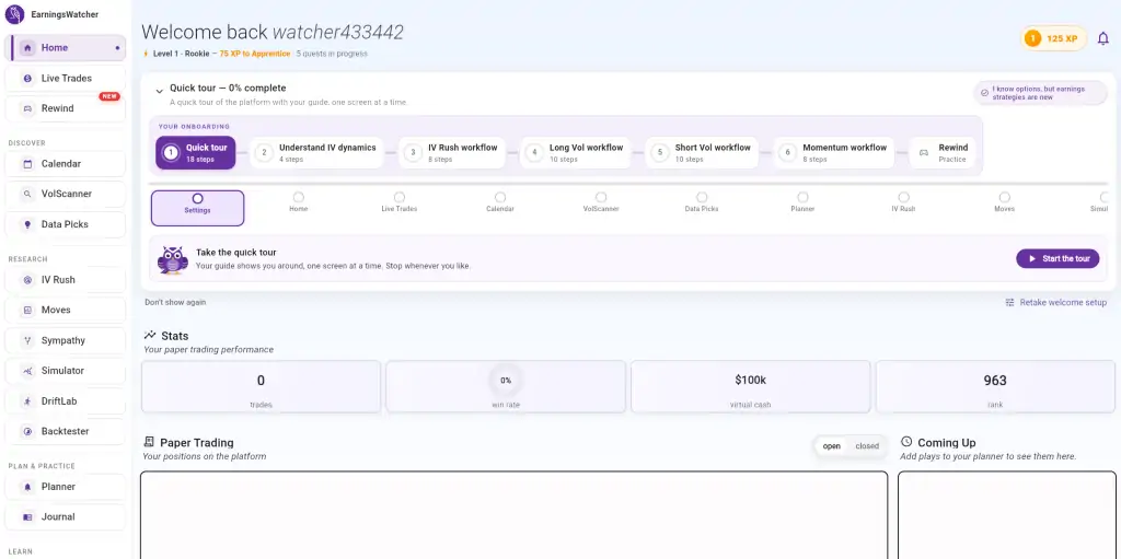 Intro EarningsWatcher